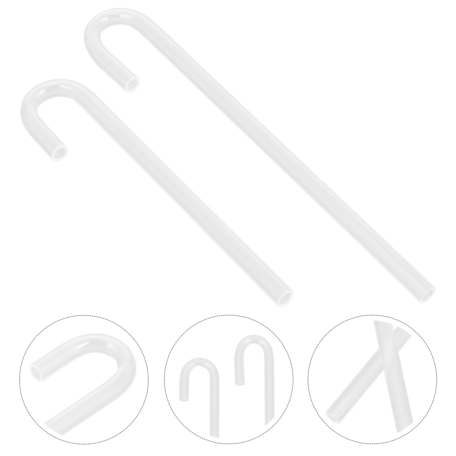 

2Pcs U-Shaped Co2 Refiner Tube Acrylic Diffuser for Aquarium Plants Fish Tank Co2 Injection System Bubbler Accessory