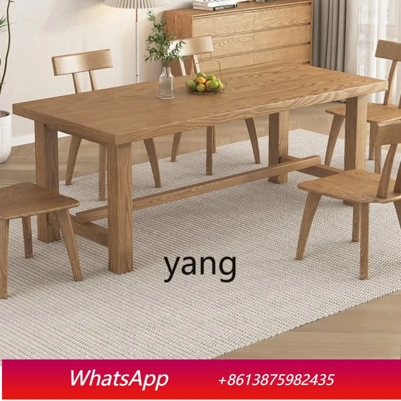 

LMM Japanese-style all-solid wood ash wood rectangular log workbench B & B dining table