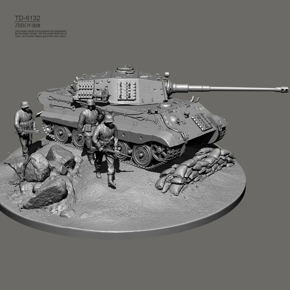 1/72 1/48 1/35 Resin Soldier model kits figure colorless and self-assembled （3D Printing ） TD-6132/3D  full set