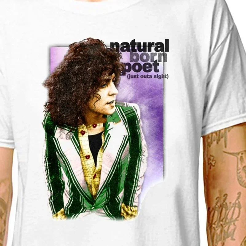 T Shirt Marc Bolan Natural Born Poet 100% Cotton Tees (Lazycarrot) T Rex Glam Rock Trex Music Festival