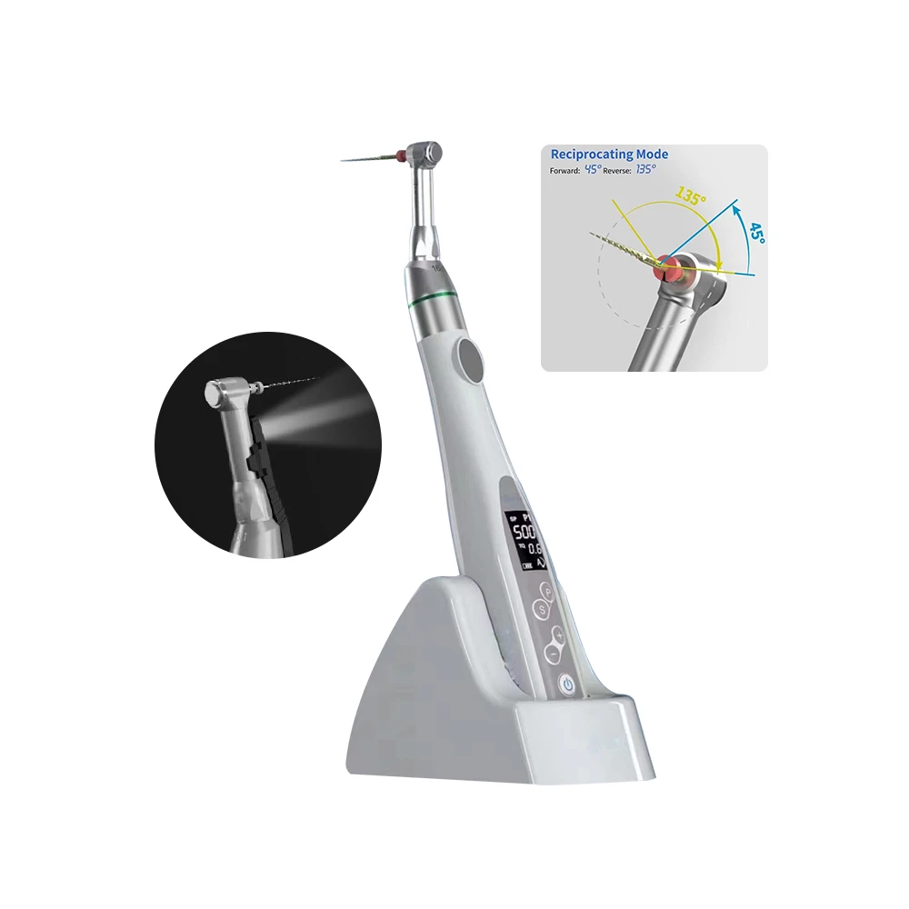 Dental Wireless LED Endo Motor Reciprocating Mode 16:1 Contra Angle Handpiece Forward 45 135 degree Reverse Endodontic Treatment