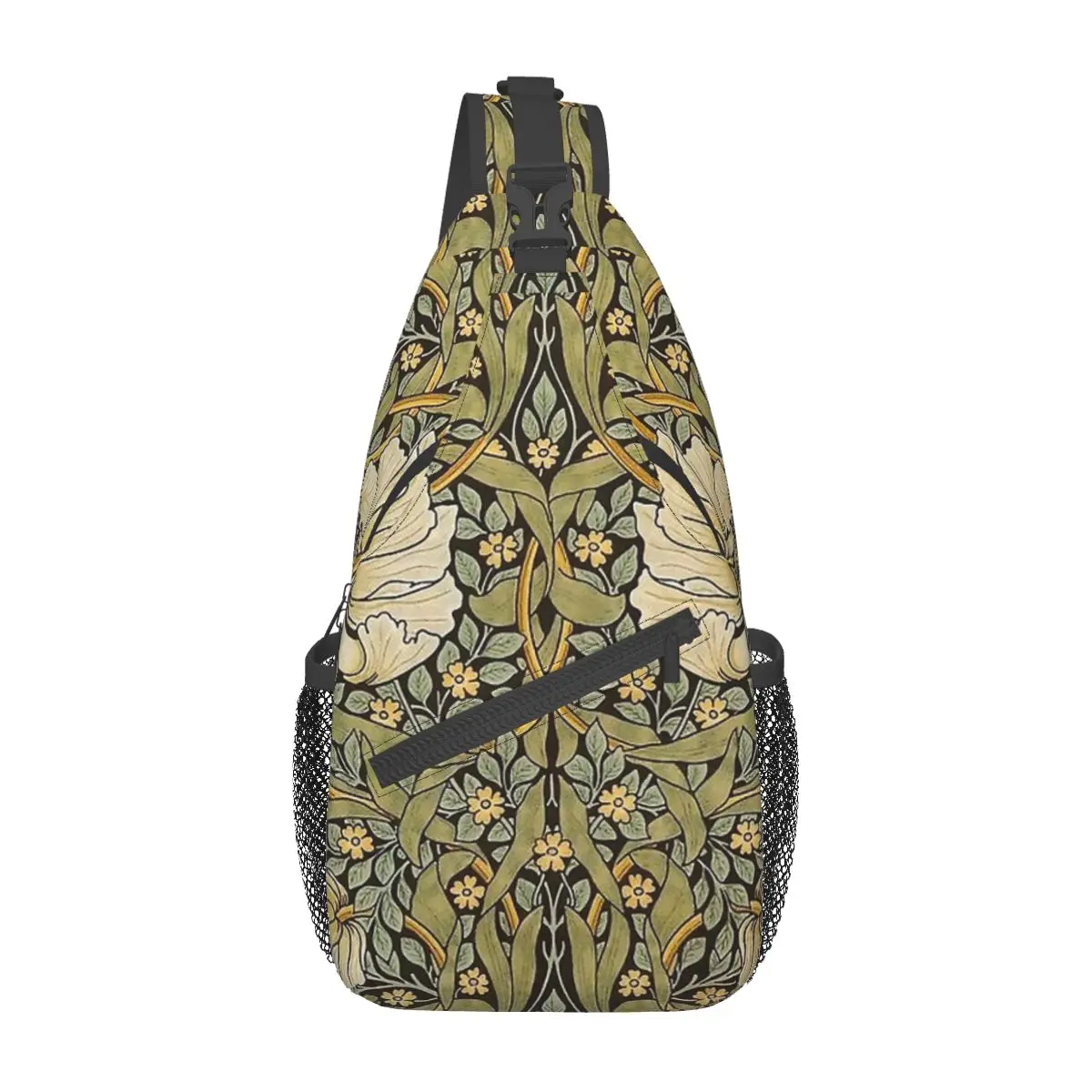 William Morris Sling Bags Chest Crossbody Shoulder Sling Backpack Travel Hiking Daypacks Floral Vintage Victorian Pattern Pack