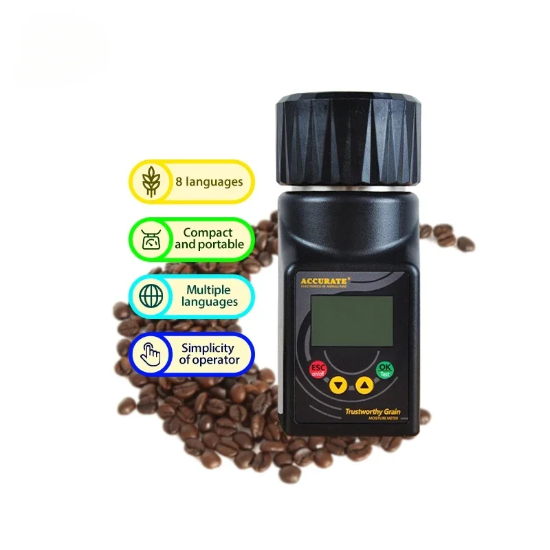 SKZ111B-2 PRO Digital Moisture Meter Analyzer Tester for Maize Coffee Bean Cocoa Bean Cashew Nut Seed Grain Multilingual