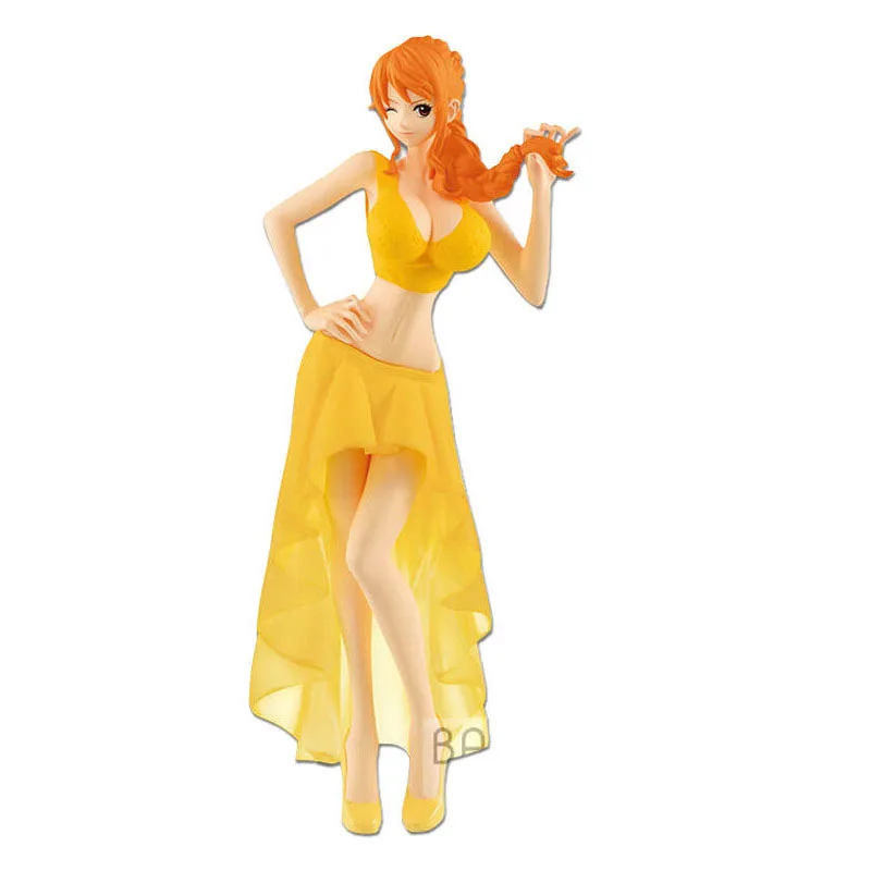 In Stock Bandai Original One Piece LADY EDGE Nami Wedding Dress Action Figure Model Children's Gifts