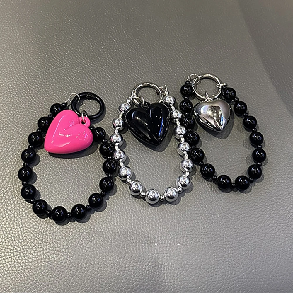 

Роскошный стильный кулон в форме сердца с бисером, браслет для телефона, ремешок для iPhone, аксессуары для камеры, сумка для женщин и девочек, подвесной шнур