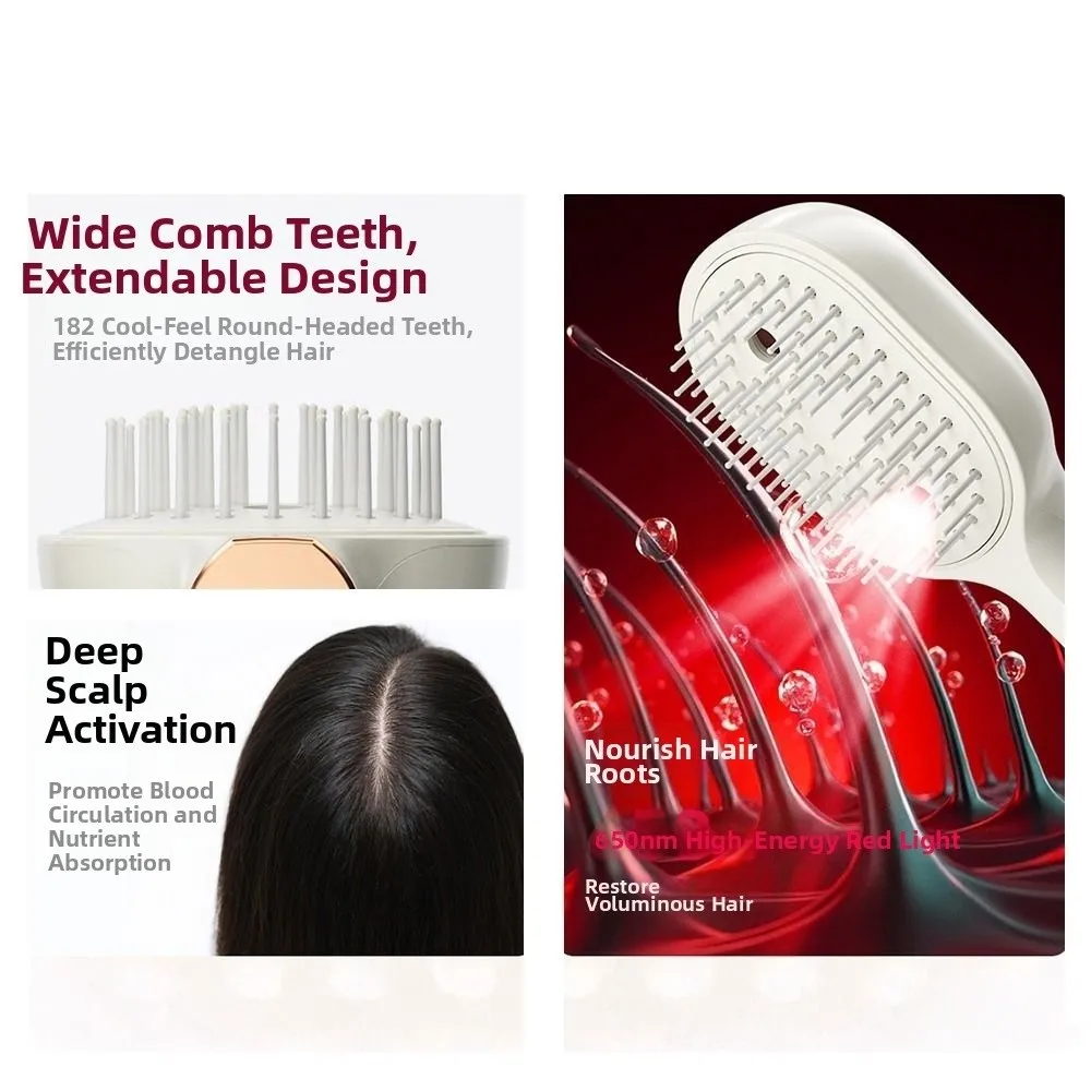 3-in-1 Electric Spray Air Cushion Massage Comb Spray Function Rechargeable Scalp Massage Brush Massage Teeth