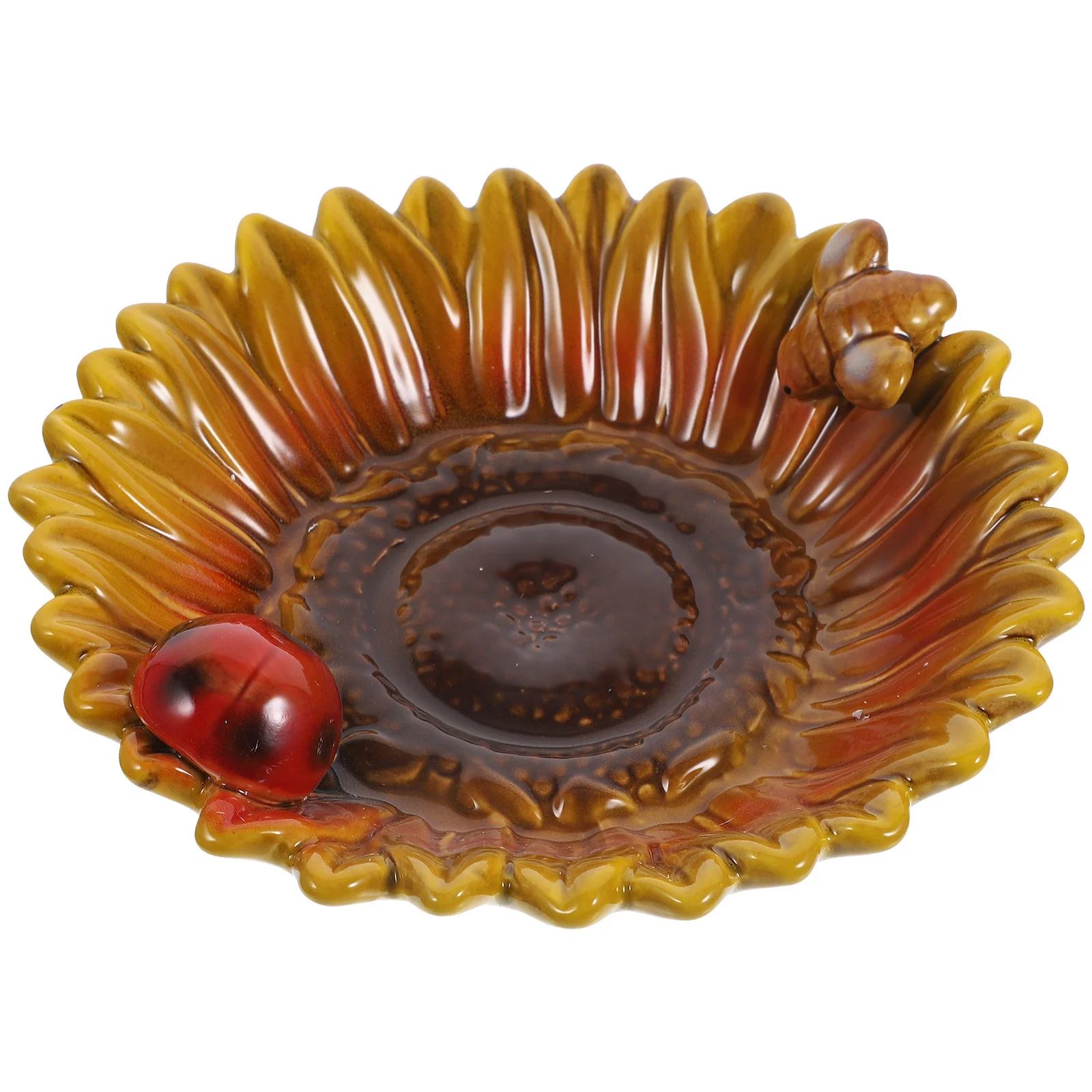 

Ceramic Key Tray Organizer Sunflower Jewelry Dish Desktop Storage Plate Decorative Trinket Tray Jewelry Plate Trinket Dish