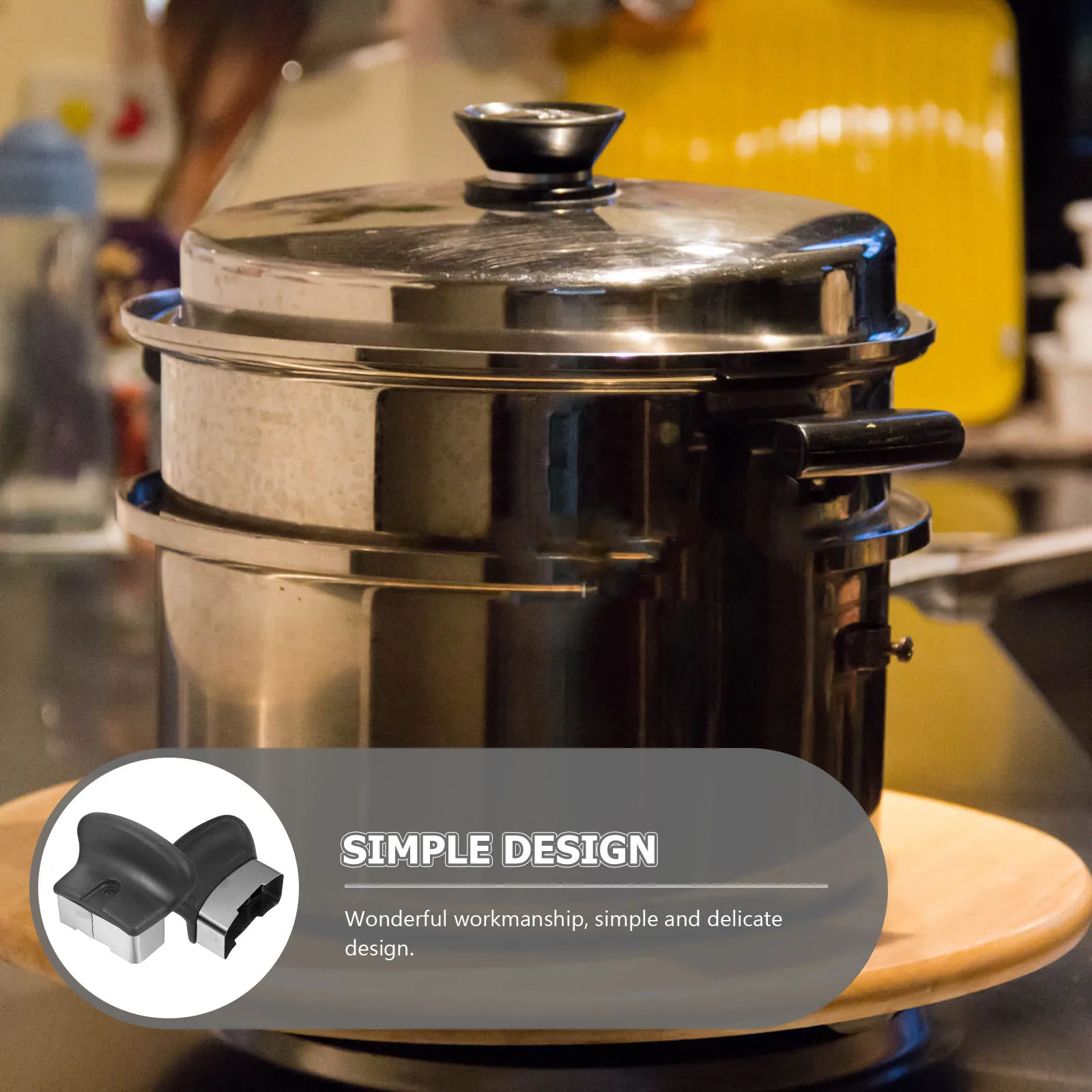 

2pcs Pot Side Replacement For Pressure Cooker Stockpot Steamer Nonskid Comfortable Grip Kitchen Utensil Part Boiler
