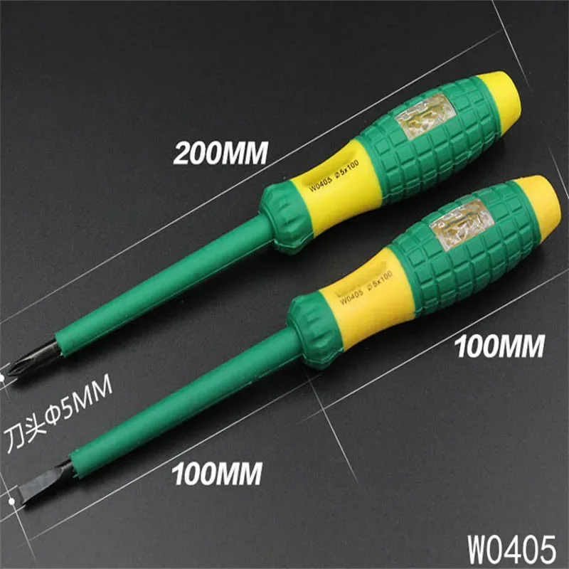 Imagem -04 - Caneta Elétrica Profissional do Teste da Tensão da Indústria da Sonda do Detector de Energia da Chave de Fenda da Pena do Verificador 4x75 mm 220v