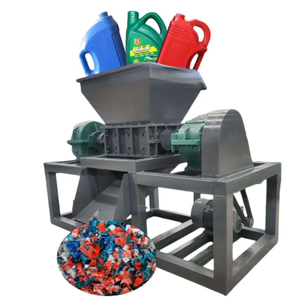 Scrap Metal Shredding Shredder Machine With Double Two Shaft