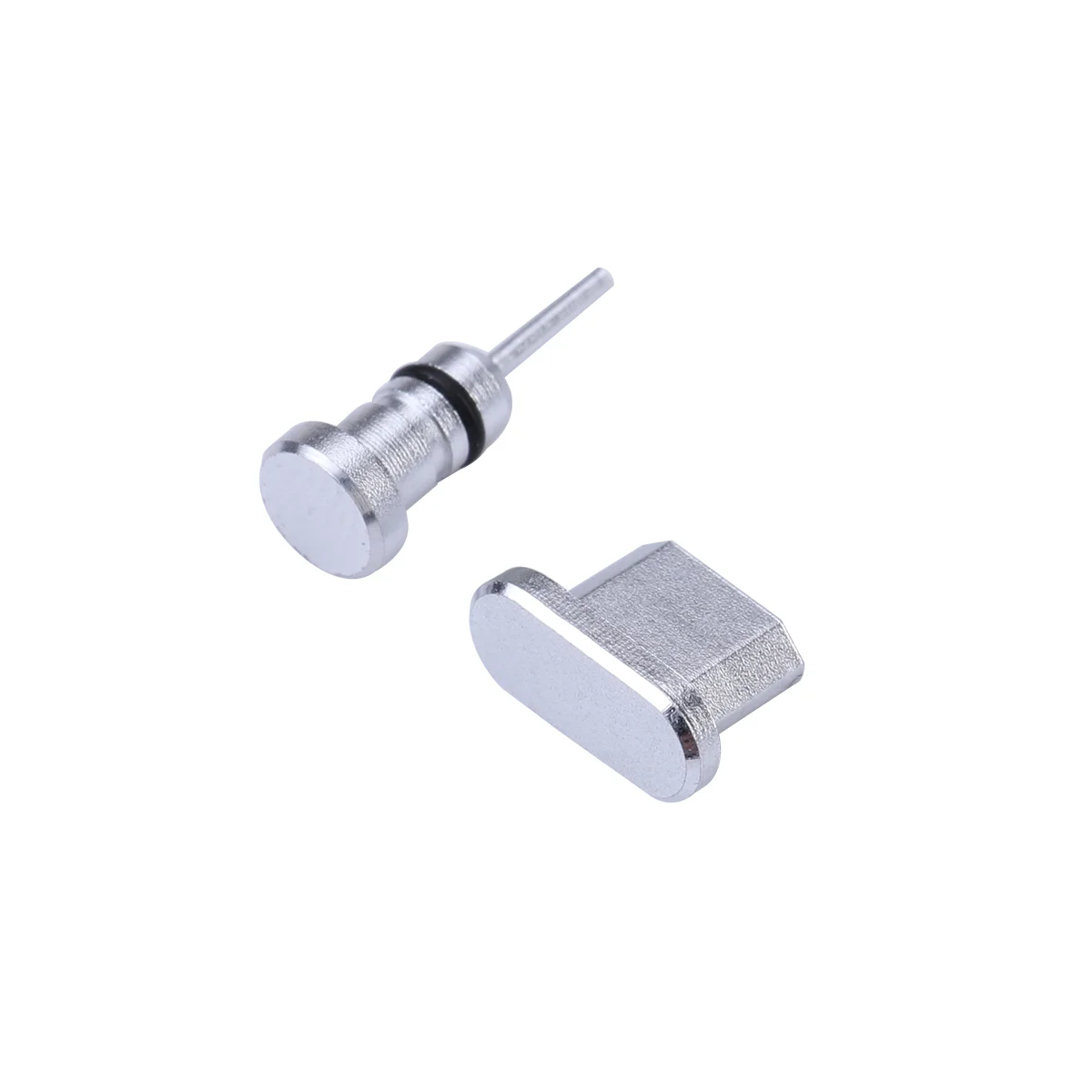 2pcs/ Set 35mm Earphone Jack Plug And Micro USB Port Plug for Phones S7/ S7 Edge/ G5 Plus/ 2016/ / Honor 6X/ / (Silver)