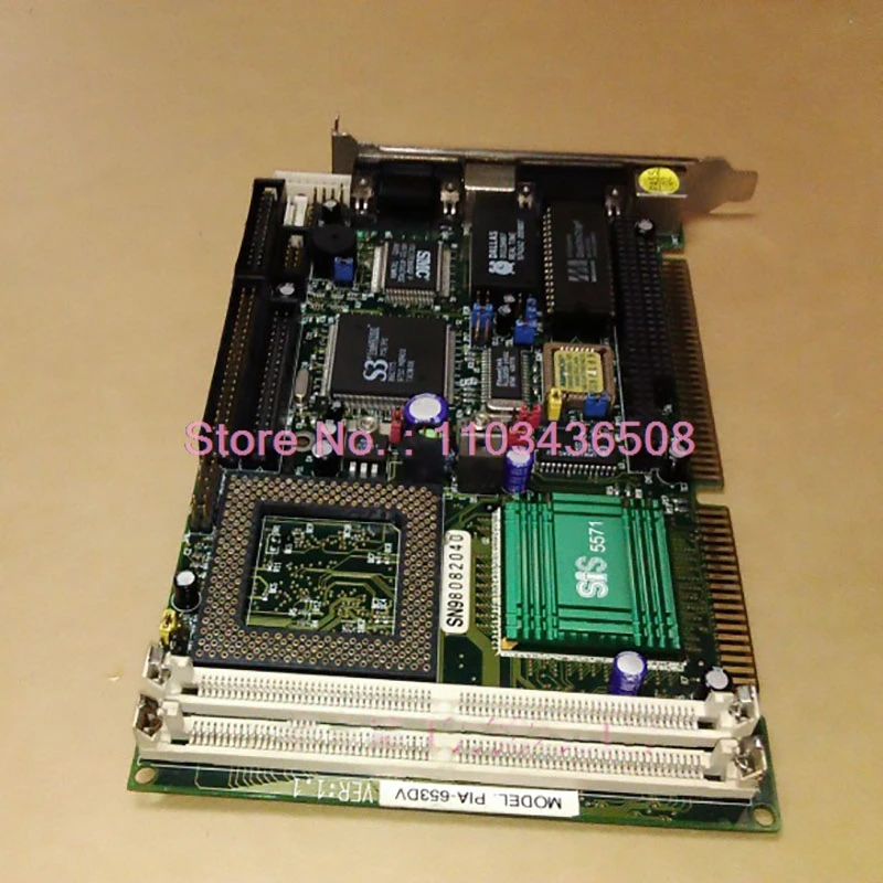 For ARBOR Industrial Control Motherboard 586 Half Length Card PIA-653DV