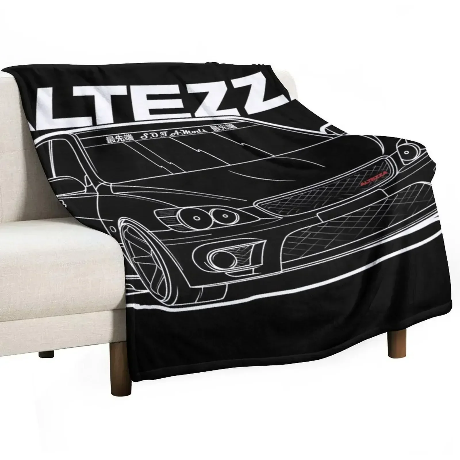 Altezza RS200 Z-Edition Silhouette - Light Logo Throw Blanket Travel Sofa Blankets For Sofas Flannel Decorative Sofa Blankets