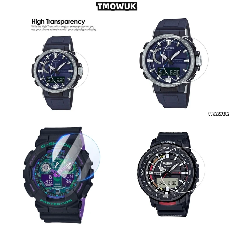 

Для GA100 6100 TR770 Pro-Trek EFR 303 GA-2200 GA-2100 GST-W300 - Защитная пленка для экрана часов из закаленного стекла - 9H против царапин -