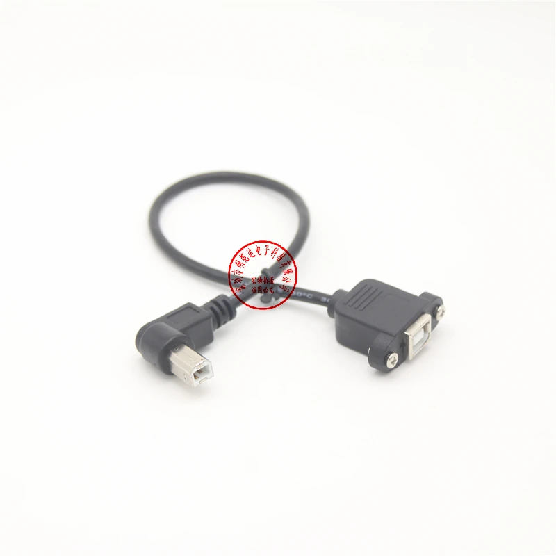 USB 2.0 Type B Male to Female Printing Extension Cable USB 90 degree square port printer 28AWG adapter cable with screws fixed