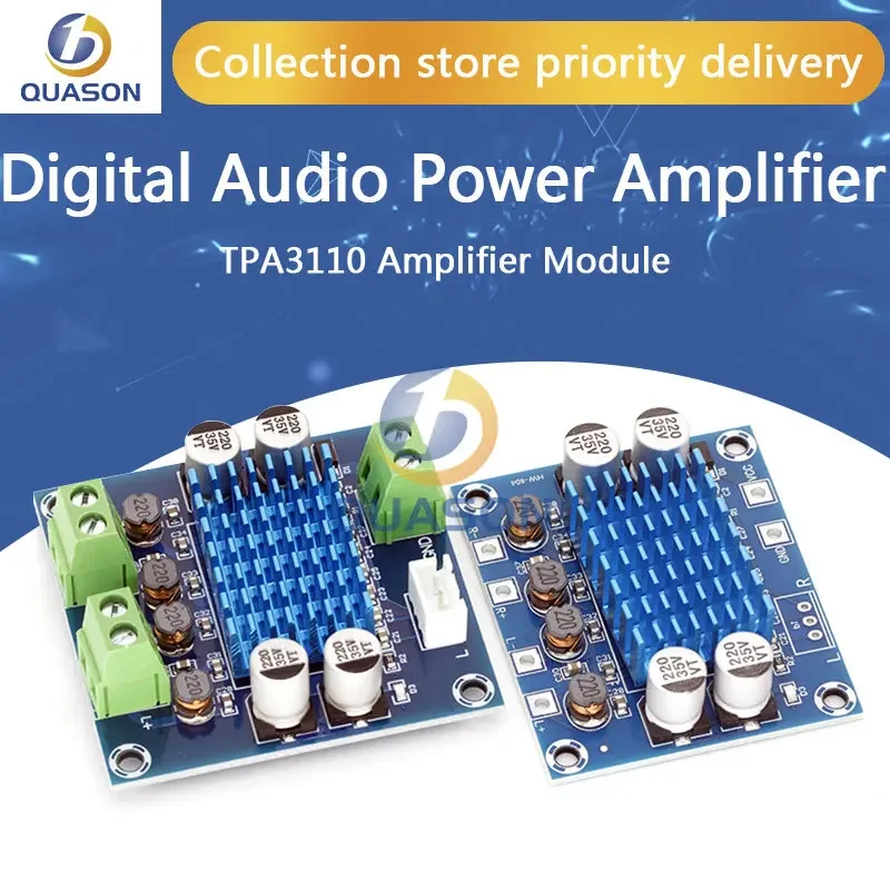 TPA3110 XH-A232 30W+30W 2.0 Channel Digital Stereo Audio Power Amplifier Board DC 8-26V 3A