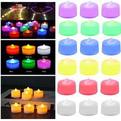 30X 50X LED Candle Mini Multicolor Lamp Lilin Lampu Flameless Tea Light Home Romantic Wedding Birthday Decoration Ligthing