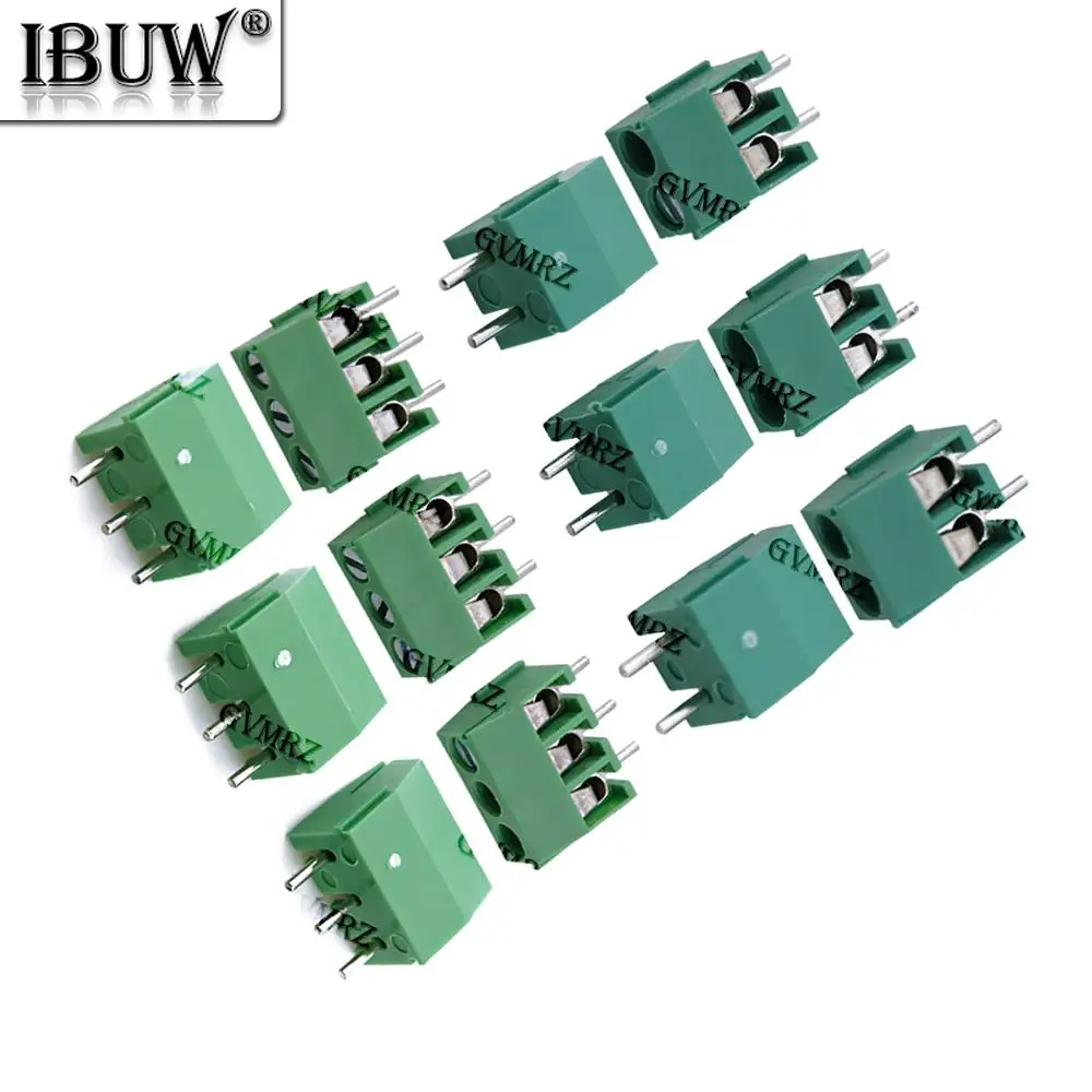 10PCS KF350 KF350-2p 3p Pitch 3.5mm Spliceable Plug-in PCB Screw Terminal Block Connector 300V 10A For 24~18 AWG Cable 2 3 Pin