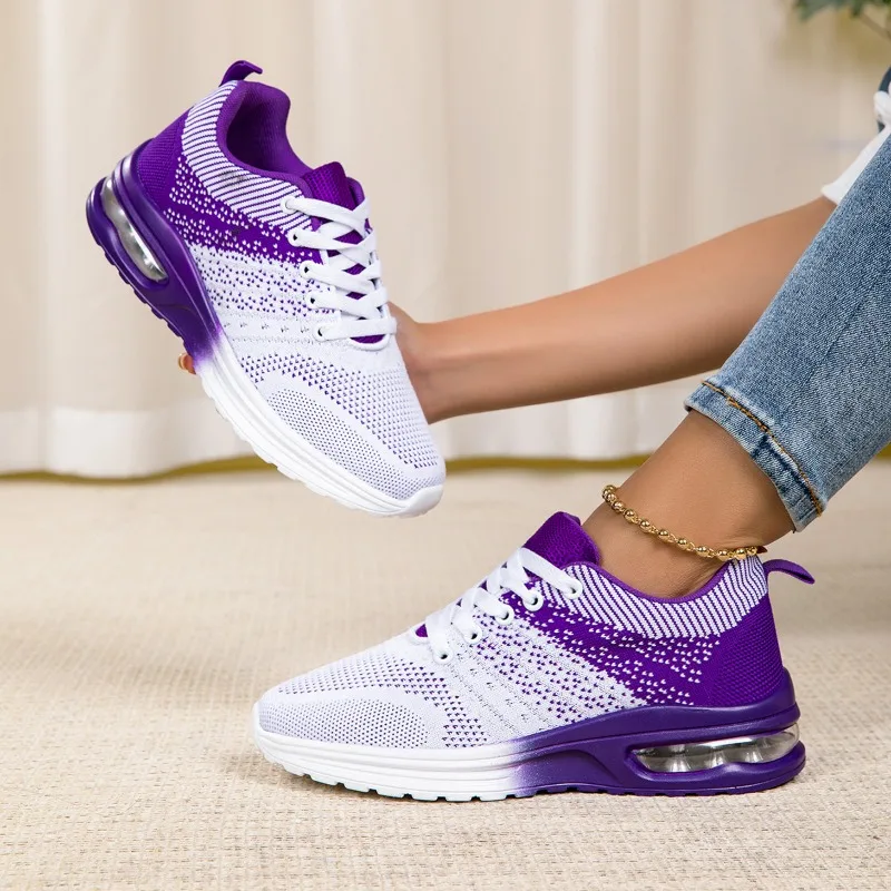 MAEDEF femmes chaussures de sport baskets de course respirant maille léger antidérapant chaussures de marche semelle chaussures de sport confortables