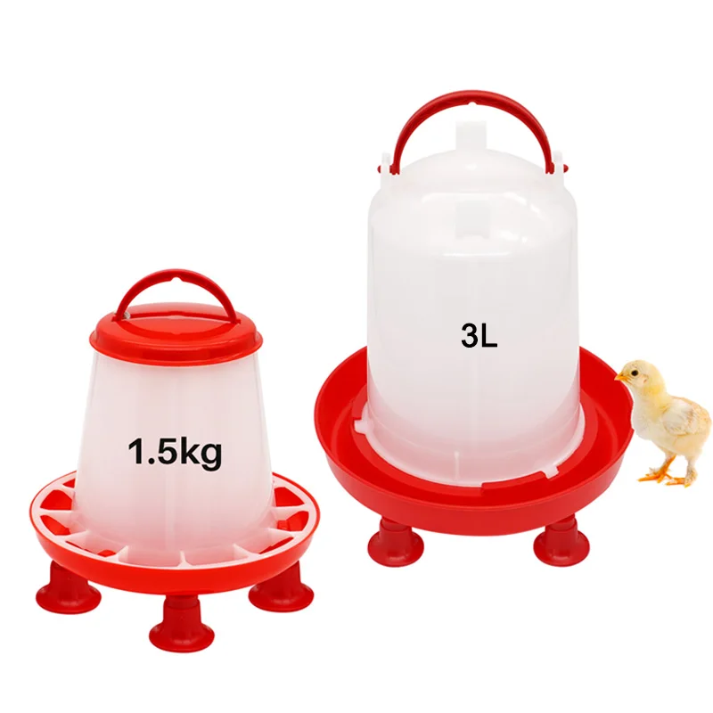 Bebedero automático para aves de corral, 1,5 kg/3L, barril alimentador para pollos, cubo de agua, codorniz, granja potable, gallinero, suministro de agua, 1 ud.