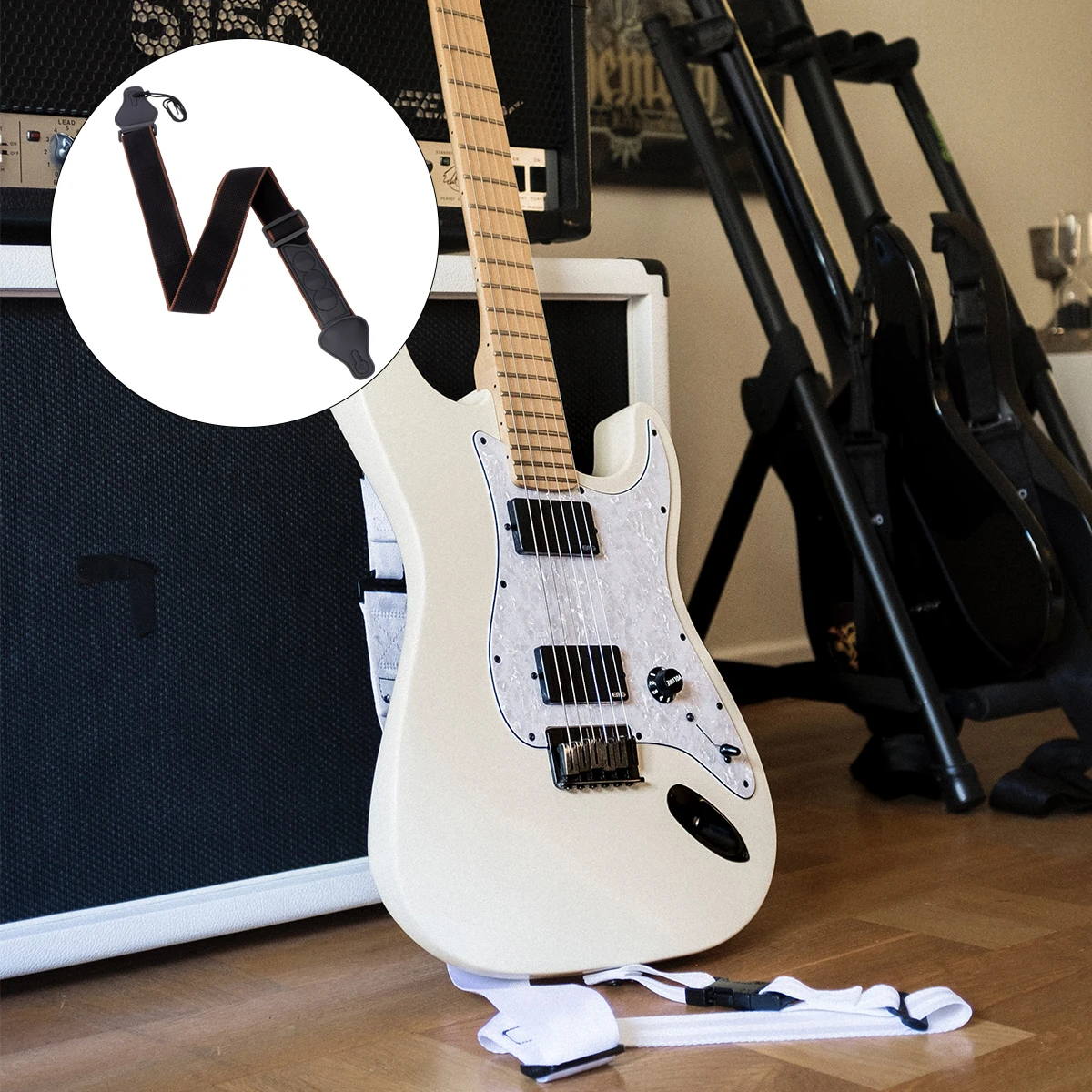 

Premium Cotton Strap Adjustable Shoulder Belt For Acoustic Electric Bass Guitar Thickened Wide Padded Comfortable 158Cm Max