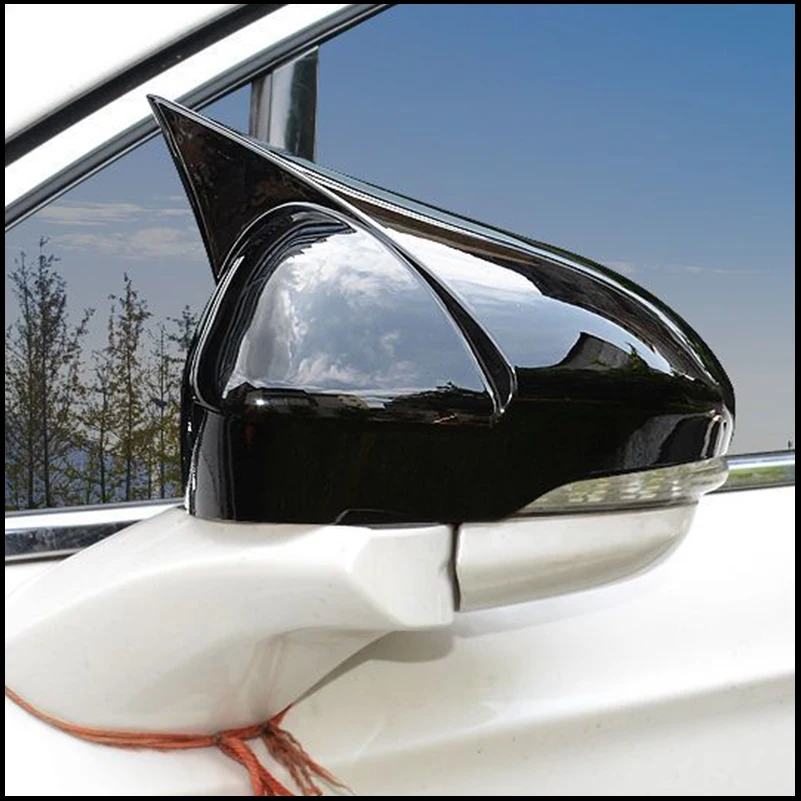 

For Ford Mondeo Fusion MK5 2013~2018 Rearview Mirror Cover Cap Trim With Horn Decoration Car Styling Parts Auto Accessories