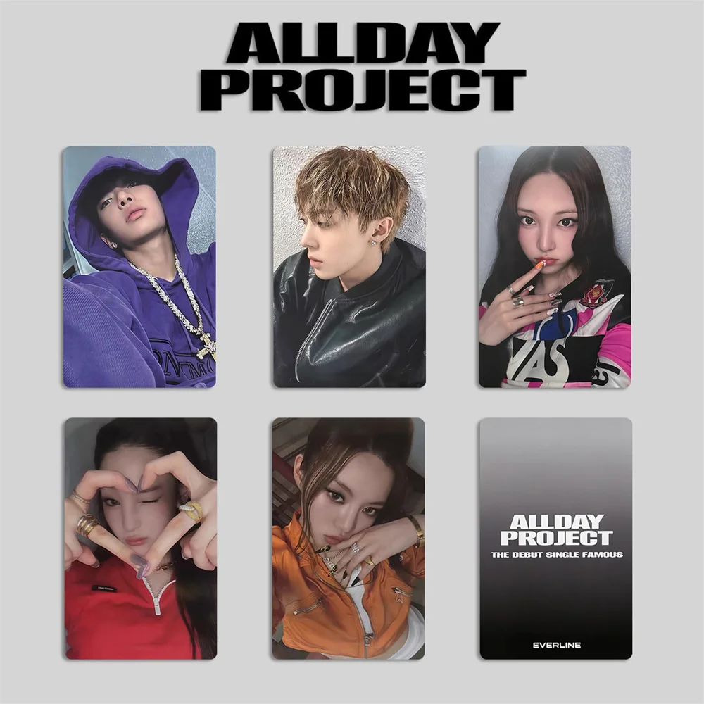 Kpop ALLDAY PROJECT FAMOUS Debut Album Photocards 5/20Pcs/Set Annie Tarzan Bailey Woochan Youngseo YETI Selfie Cards Fans Gift