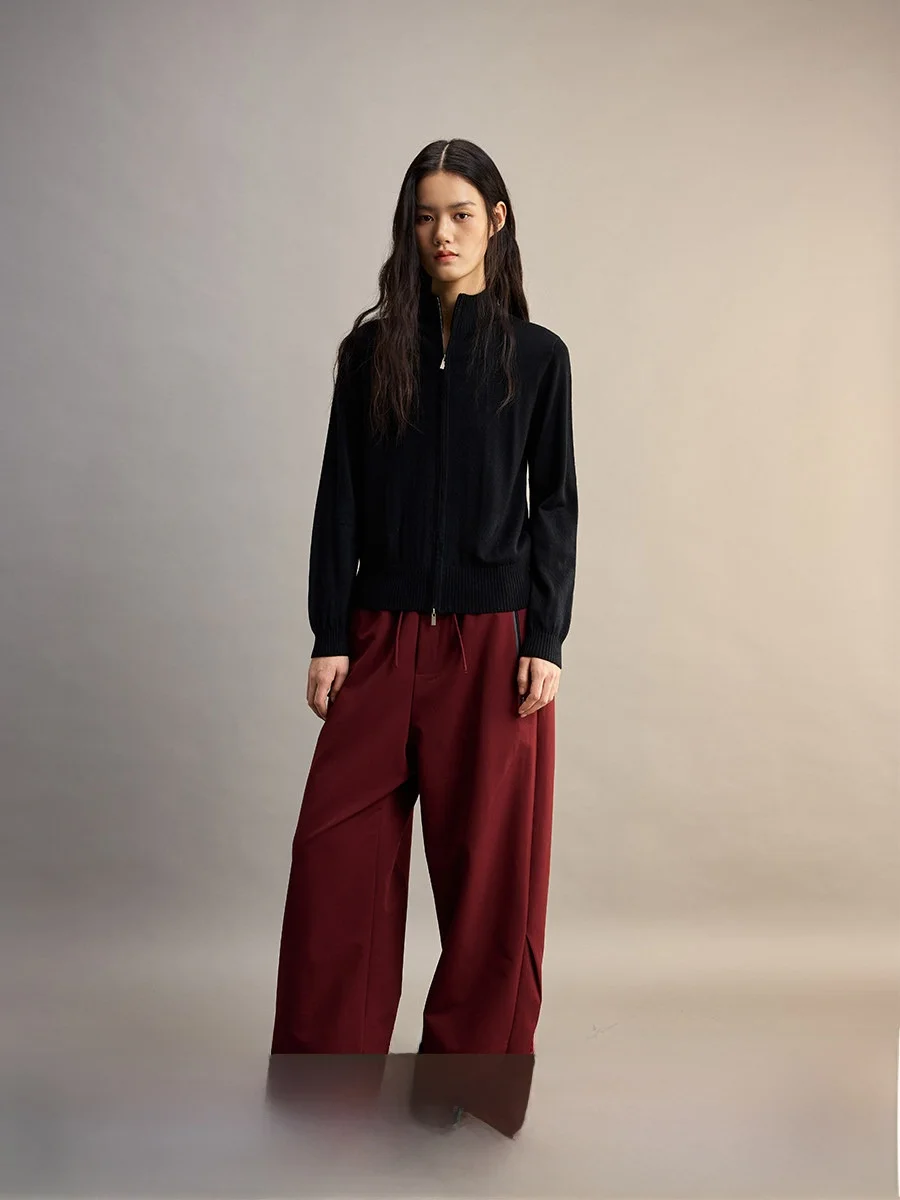 

Outdoor Functional Fce Lined Soft ell Pants Waterproof Loose Workwear Trousers Elastic Waist Polyester Nylon Blend