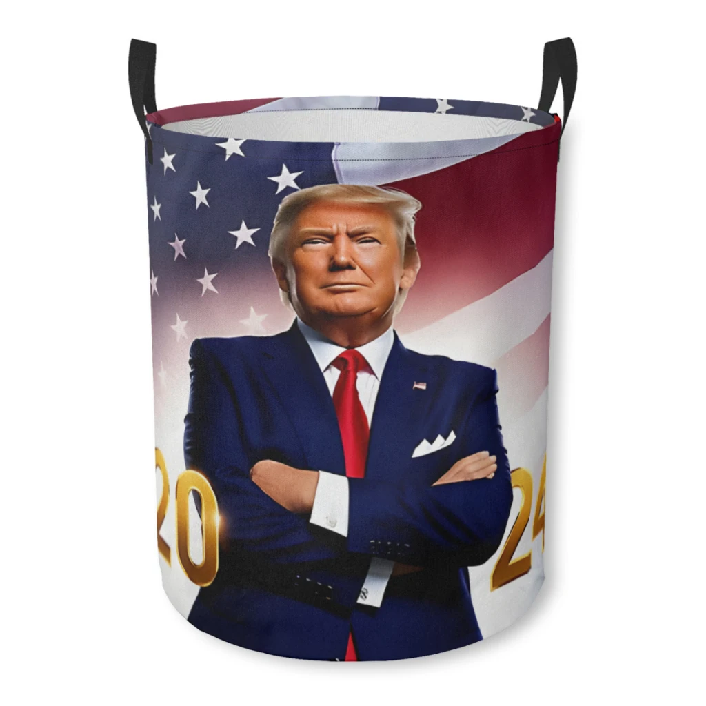 

Make America Great Again Dirty Laundry Basket Clothes Organizer Foldable Storage Bucket Bathroom Waterproof Clothing Storage