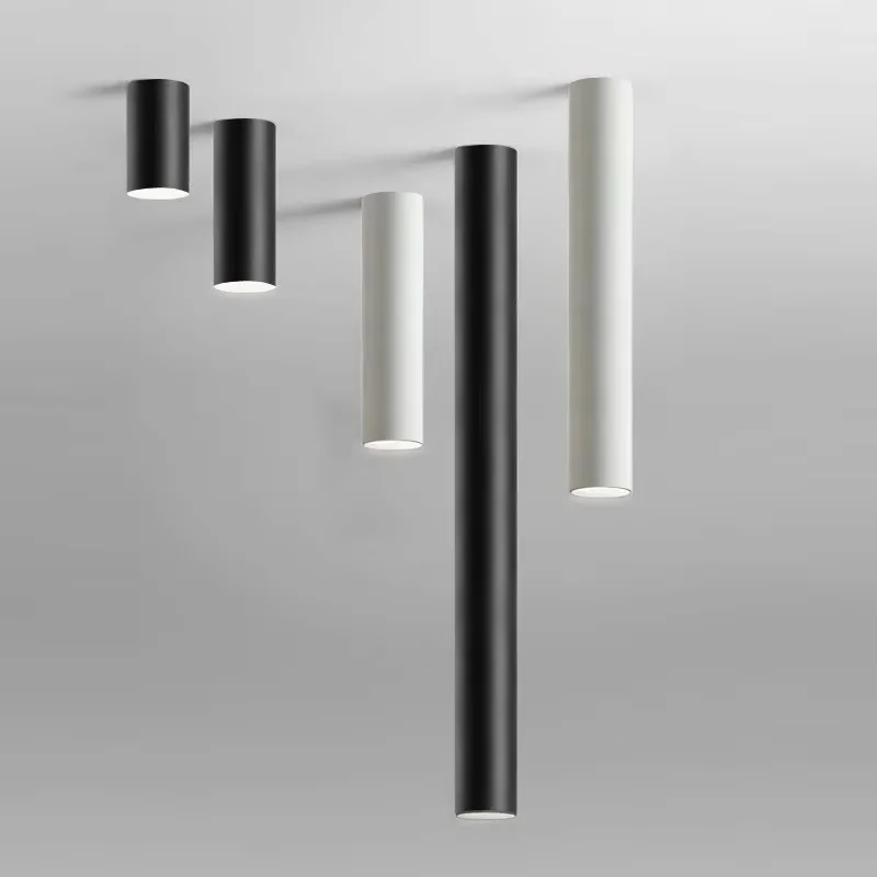 Nordic Style LED Ceiling Lamp Long Tube Surface Mounted Spot Light for Indoor Use - Living Room Bedroom Corridor Store Coffee