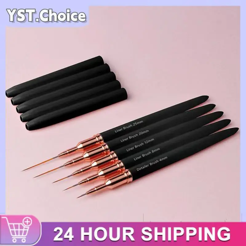 Nail Art Pinsel Maniküre Werkzeuge Linien Streifen Blumenmalerei Zeichnung feine Liner Pinsel schwarz 3d Nägel Zubehör