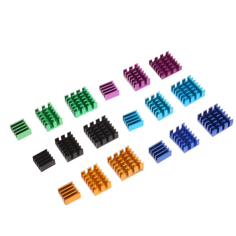 3Pcs/set CPU Cooling And Heat Reducing Tape Backing For Raspberry Pi 4b Aluminum Profile Heat Sink Motherboard
