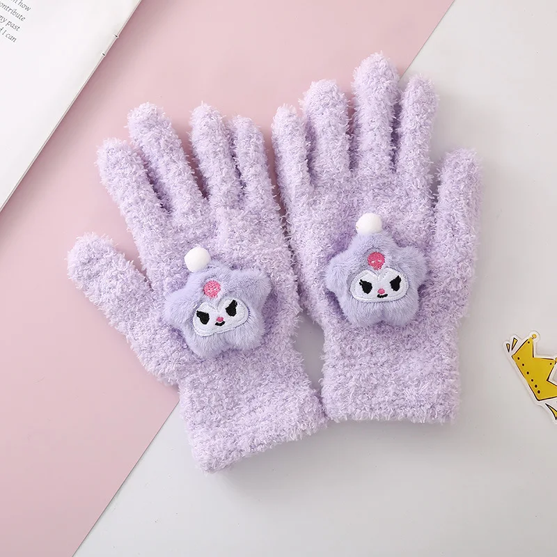 قفازات الخريف والشتاء لركوب الدراجات قفازات كرتونية جديدة لطيفة قفازات شتوية دافئة وسميكة للطلاب