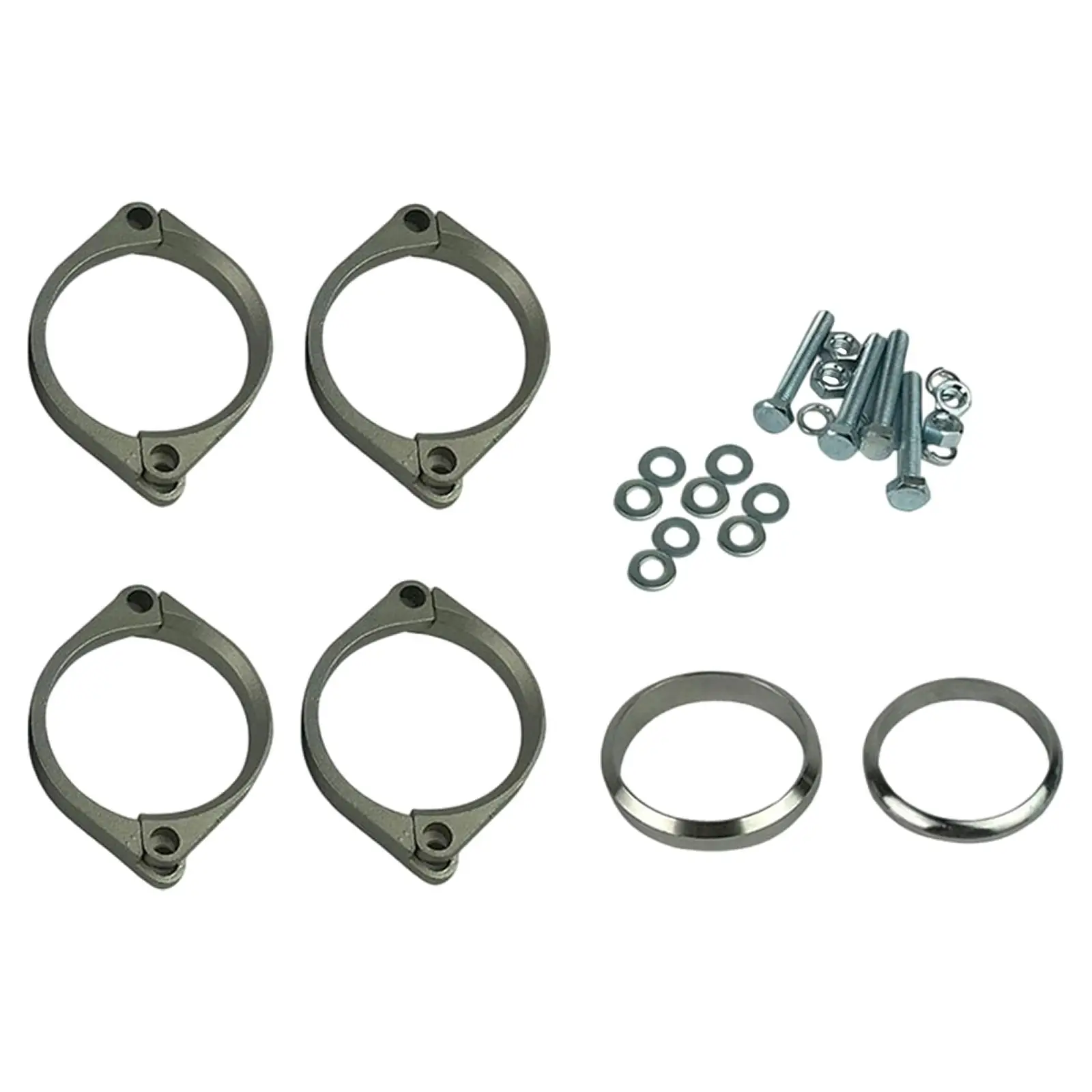 Exhaust Flange Repair Kit 18107831783 with Bolts Easy to Use Flange Clamp Repair for BMW 3 Series E46 M3 07/1999 - 08/2006