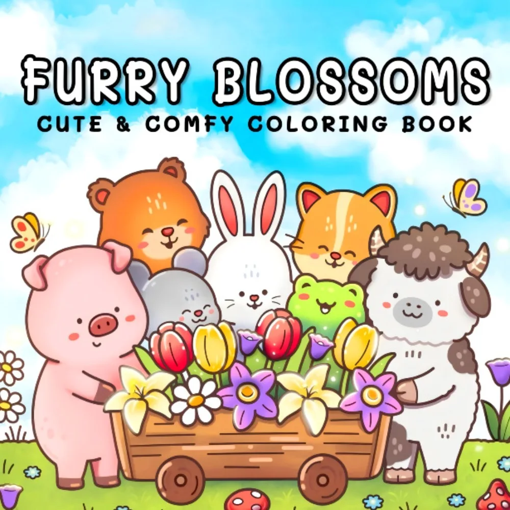 

Милая мультяшная книжка-раскраска для снятия стресса, подарок, книга для рисования граффити, образовательная книга для рисования для взрослых и подростков