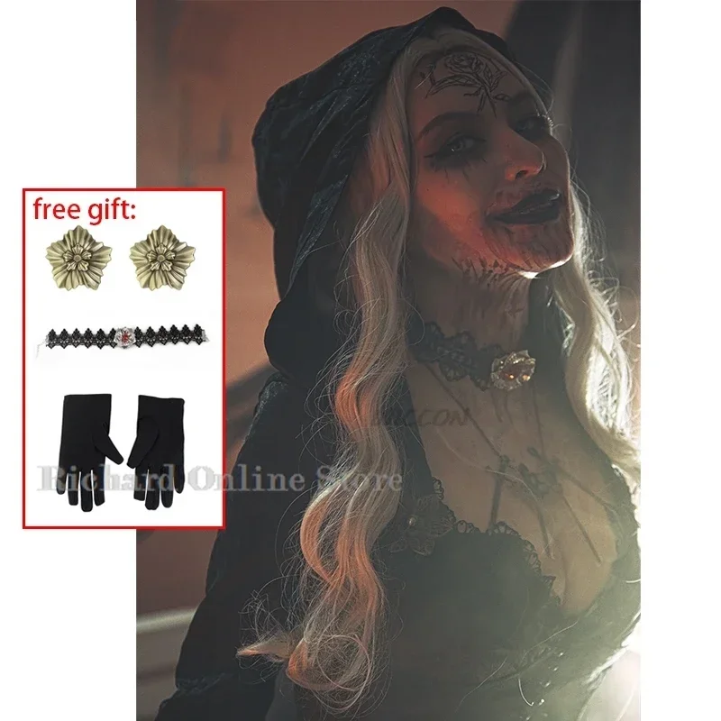 SN88 Game Resident Village Outfit Daniela Vampire Halloween Costume Horror Cosplay Gown Women Scary Carnival Dress Gothic Game E