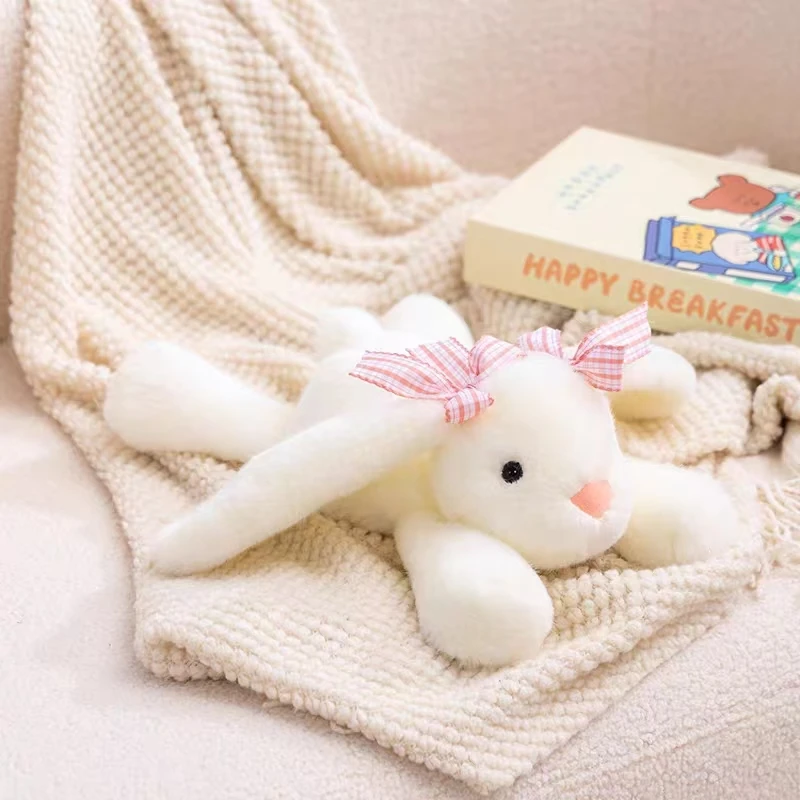 35 سنتيمتر Kawaii الأرنب ألعاب من نسيج مخملي فائقة النعومة طويلة الأذن خجولة أرنب وسادة تحصيل دمية للأطفال عيد ميلاد عيد الفصح مضحك حفلة هدية #5