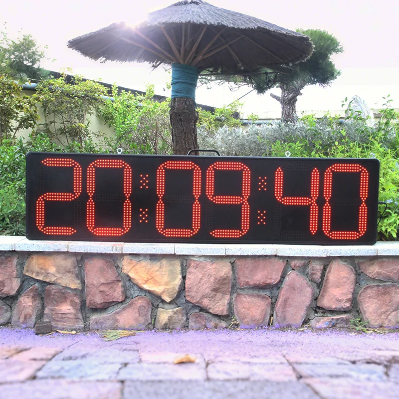 CP29B Extra Large 12 Inch LED Outdoor Competitions Sport Countdown up Clock Programmable Cycle Tracking Race Timer