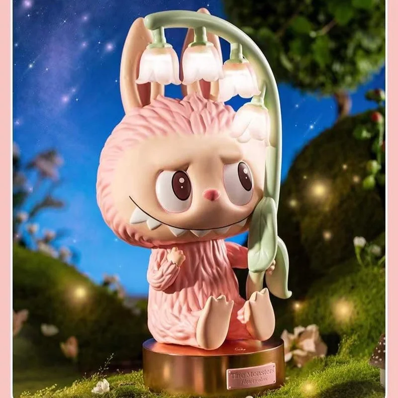 Pop Mart Labubu Flower Lamp Doll Lamp Valentine'S Day Plush Doll Desktop Decorative Ornaments Doll Girls 520 Holiday Gifts