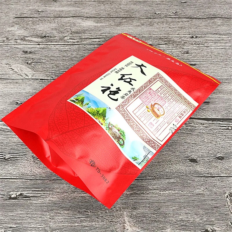 250g/500g Chinese Big Red Robe Tea Set Zipper Bags Wuyi Big Hong Pao Recyclable Sealing Packing Bag