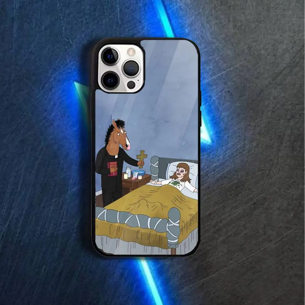 Custodia per telefono B-Bojack cartoonS Horseman per iPhone 17,16,15,14,13,12,11,Pro,Max,Plus,Mini,Magsafe, custodia di ricarica wireless magnetica