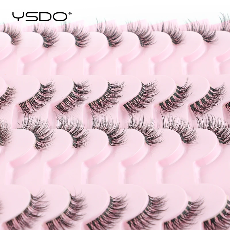 Half Eyelashes 5/10/14/20 Pairs Natural Faux Mink Lashes Cat Eye Lashes Wispy Fluffy Eyelash Extension Makeup Manga False Lashes