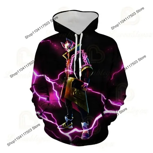 4T - 14T Anime Gaming Vactory Hoodie Unisex 3D Print Streetwear Hip Hop Punk Hoodies Kids Hoodie Men Sweatshirt