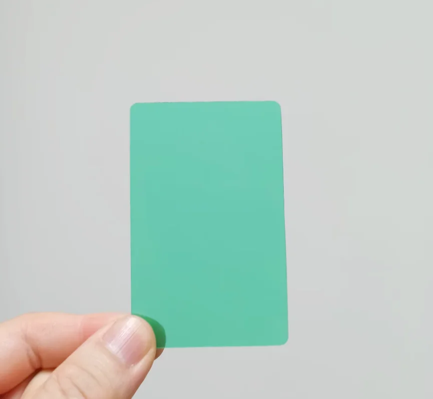 200 stuks, gladde, blanco plastic visitekaartjes van PVC-acetaten, dikte 0,2 mm, zeer dun, verkrijgbaar in wit, zwart en transparant.