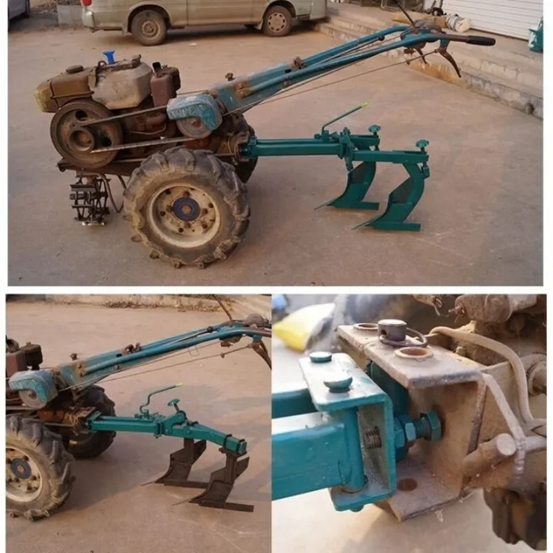 121151181 Hand-held tractor v Supporting agricultural machinery, double-plough plough plough to turn the soil over, thickened