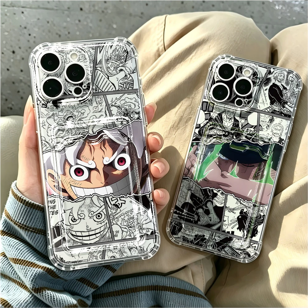 Anti Fall Airbag Clear Phone Case For Infinix Hot 70 60 50 30 10S 9 Pro Plus Play 4G 5G Anime Luffy Cool One Piece