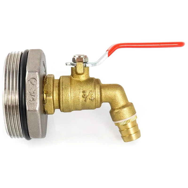 2 Inch Drum Faucet Brass Barrel Faucet with EPDM Gasket for 55 Gallon Drum