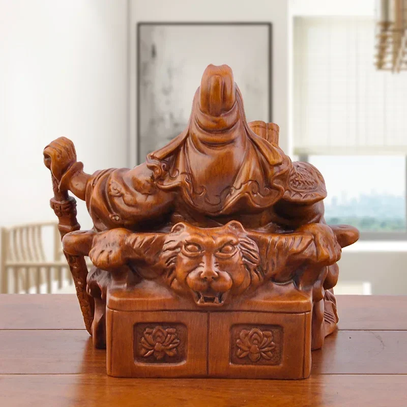 The New Wushen Guangong statue Resin carving Modern art sculpture Home living room loft decoration Character Guan Yu Gift Statue