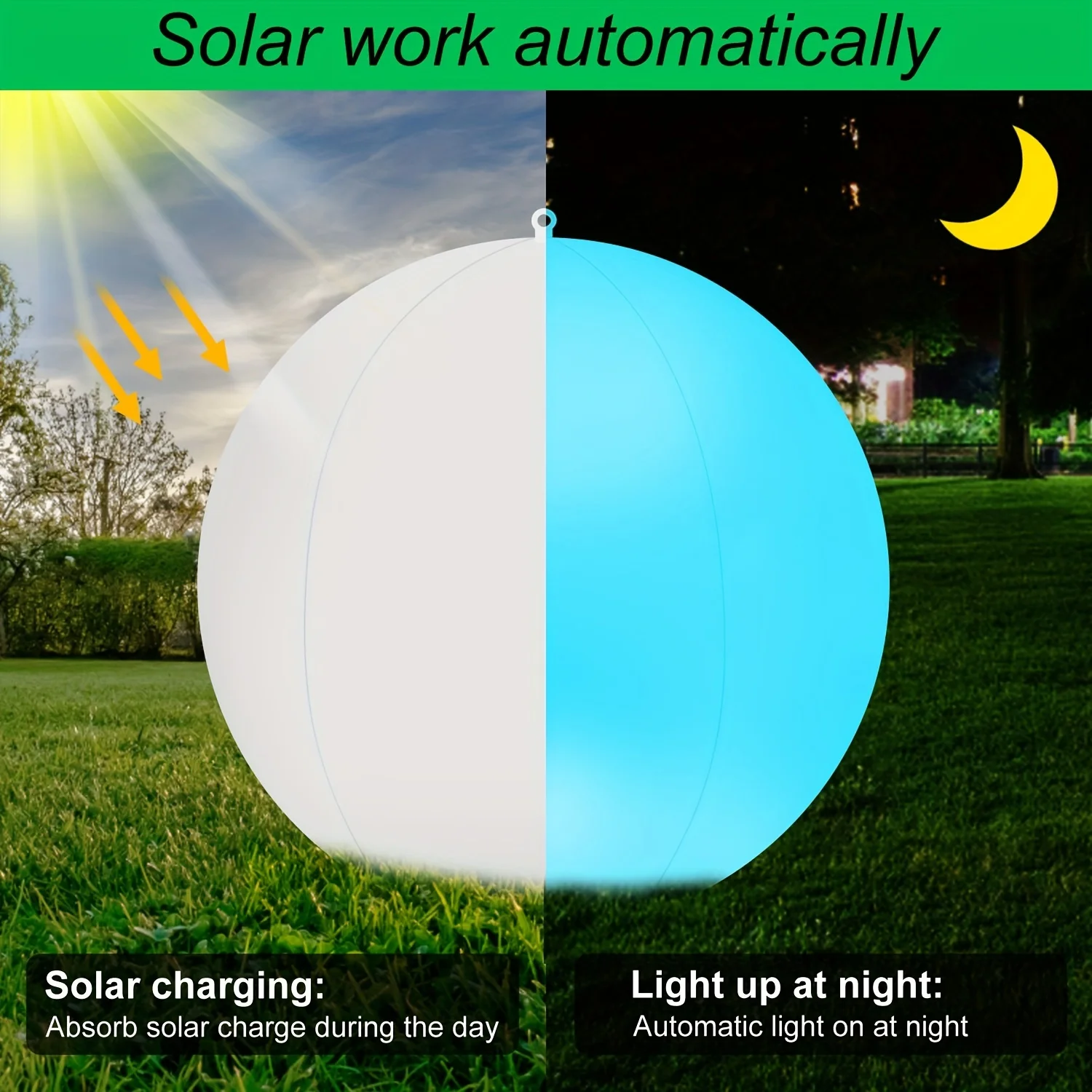 Solar Floating Pool Light Glowing Orbs Suspended Floating Inflatable Outdoor Waterproof Ball Solar Lamp Garden Party Decoration