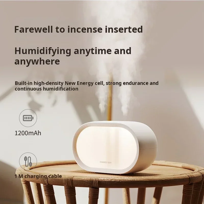 Small Humidifiers 500ml 1200mAh Desk Humidifier Night Light Function Quiet Operation Electric Aroma Diffuser Air Car Humidifier